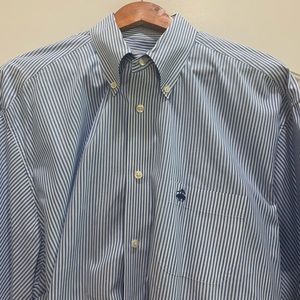 Brooks Brothers blue stripe S-sleeve size XXL